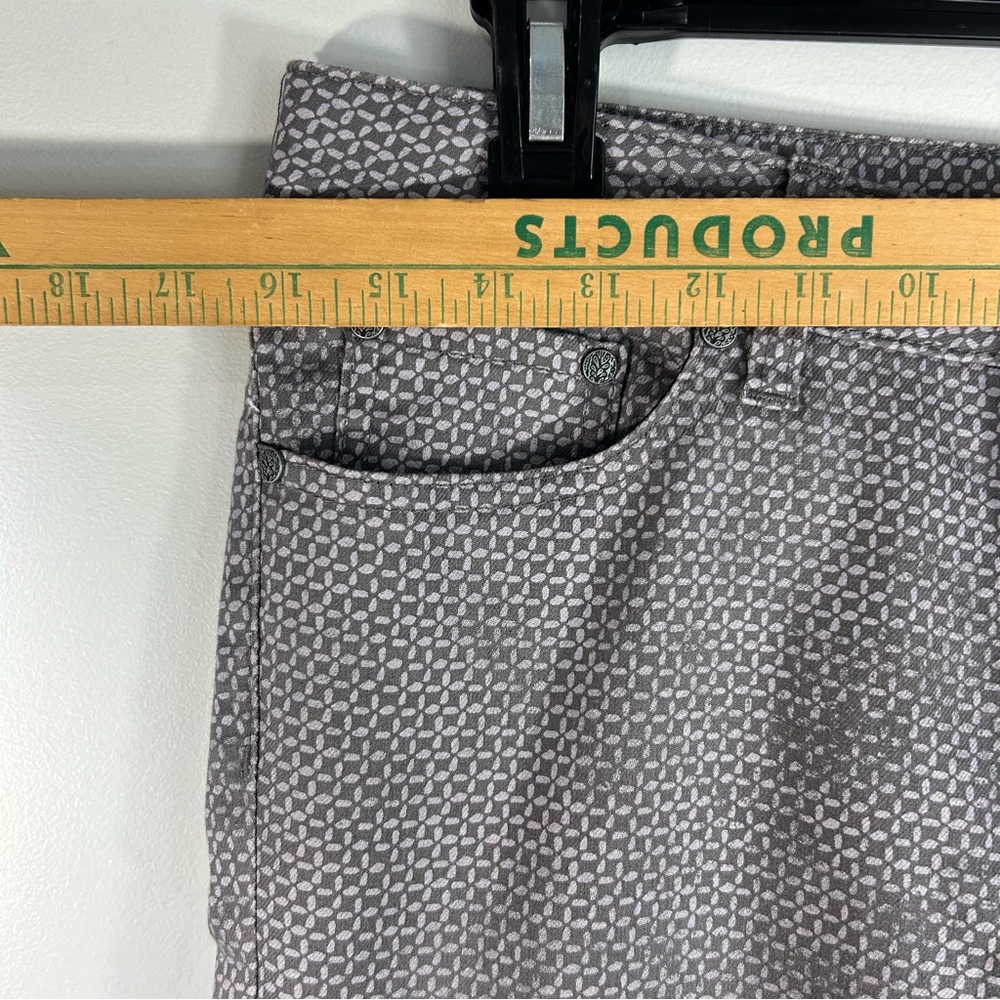 Prana Slim Trousers in Light Gray Microdot Print - Picture 5 of 13